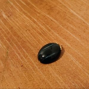 Black Agate Polished Tumblestone - Healing crystal necklace piece